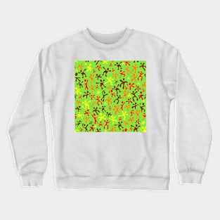 Run Jump Play Repeat on Light Green Crewneck Sweatshirt